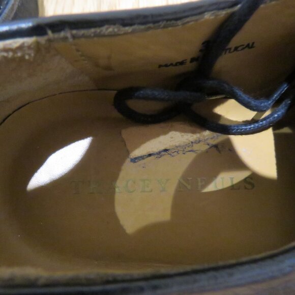 TRACEY NEULS Pablo Derby Lace Up Shoes Mod Goth Academia Retro Size US 8.5 - Picture 14 of 16